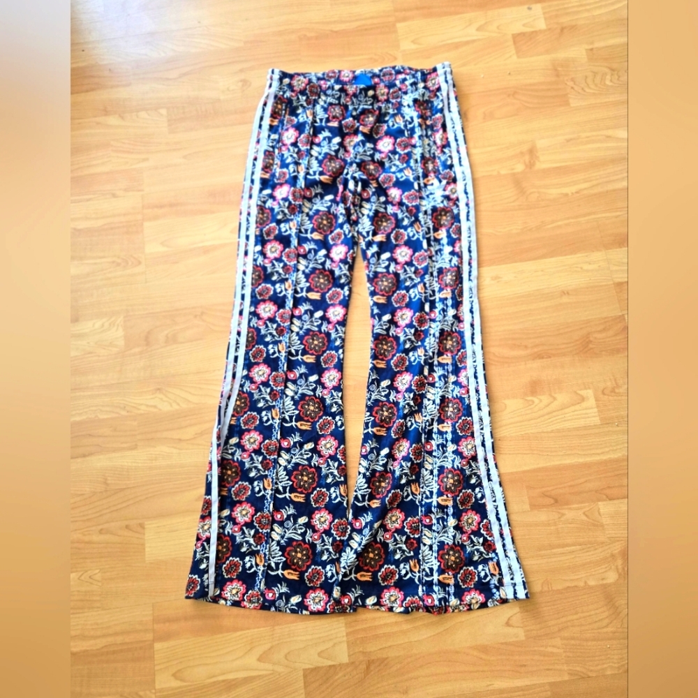 Adidas Floral Bell Bottoms